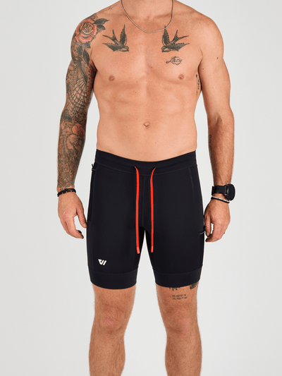 Conor (5’11") is wearing size medium 10" inseam