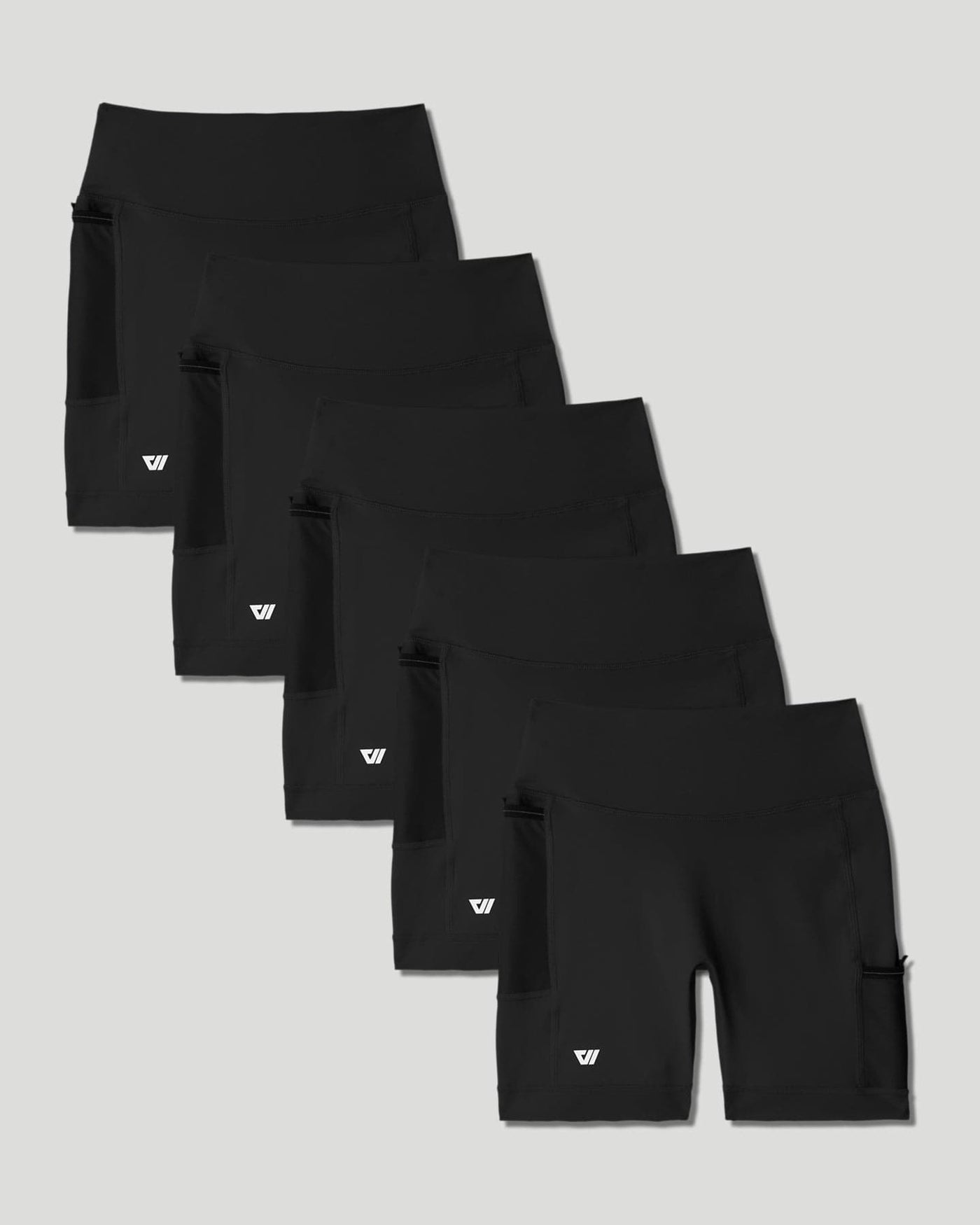 Women's Core Half Tight 5-Pack (Black and Black and Black and Black and Black)