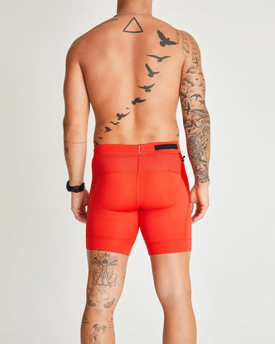 Trevor (6’) is wearing size medium 8" inseam