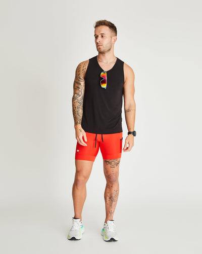 Trevor (6’) is wearing size medium 8" inseam