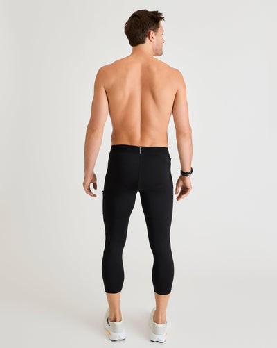 Bobby (6’1") is wearing size medium in 3/4 length. 