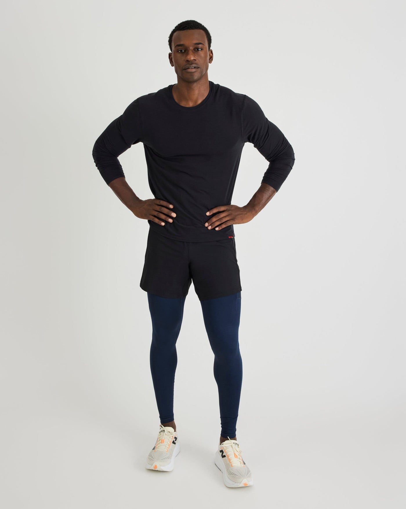 Mikael (6’3") is wearing the tall inseam in size large 