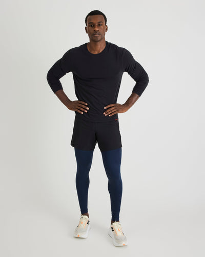 Mikael (6’3") is wearing the tall inseam in size large 