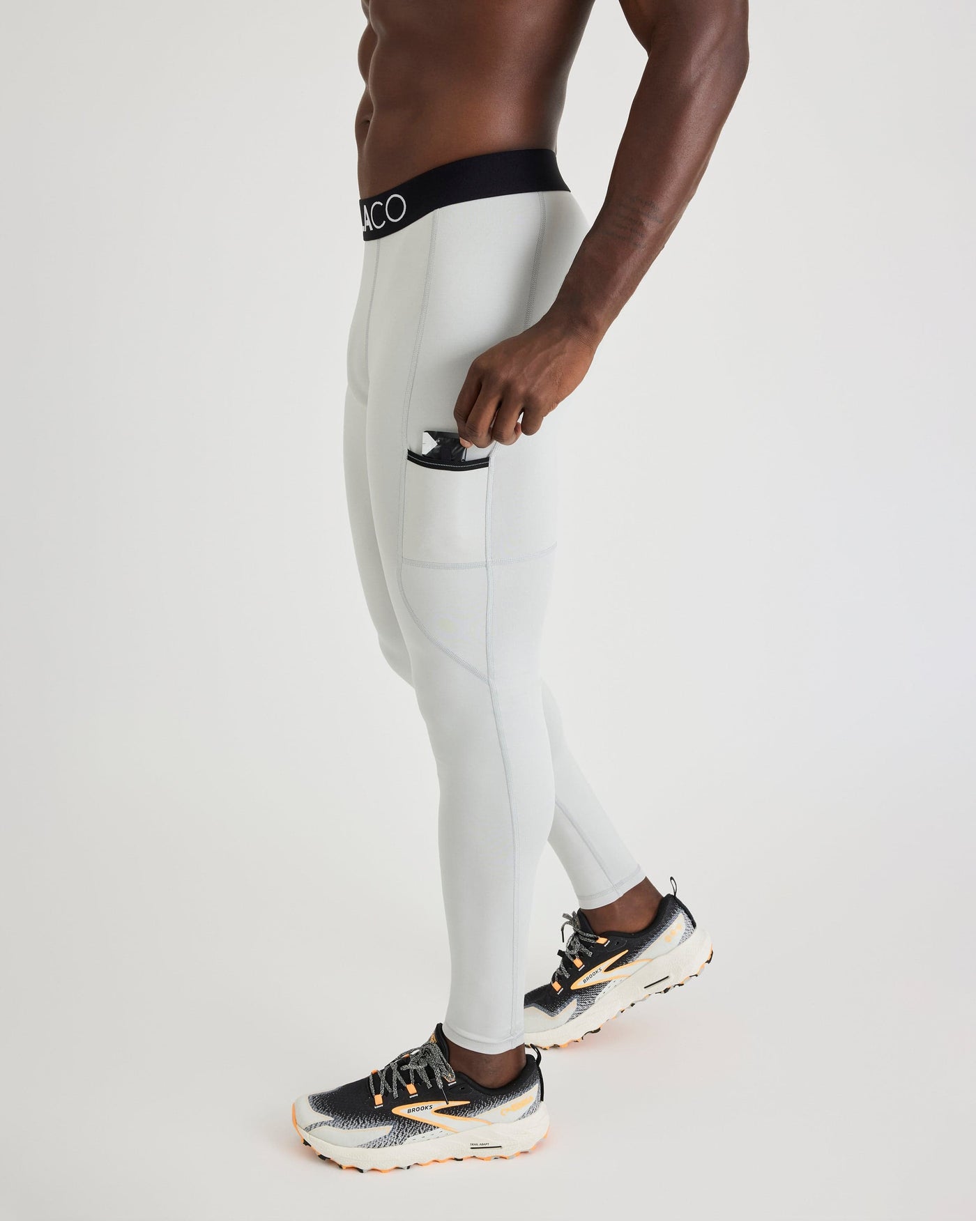 Mikael (6’3") is wearing the tall inseam in size large 