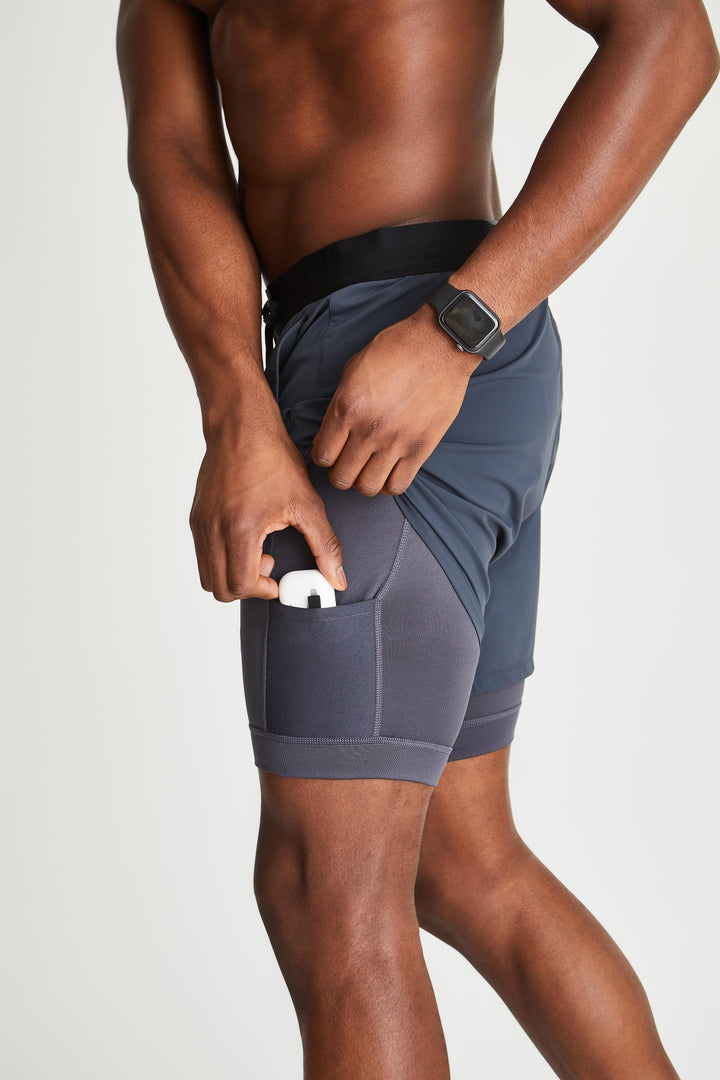 Grand 2-in-1 Short in Hudson Grey – WOLACO