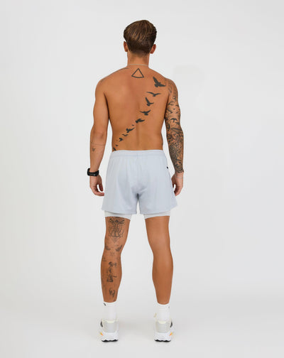 Signature Way of Life Mesh Grand 2-in-1 Short in Stone Grey