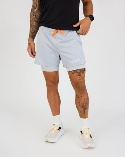 Signature Way of Life Mesh Grand 2-in-1 Short in Stone Grey