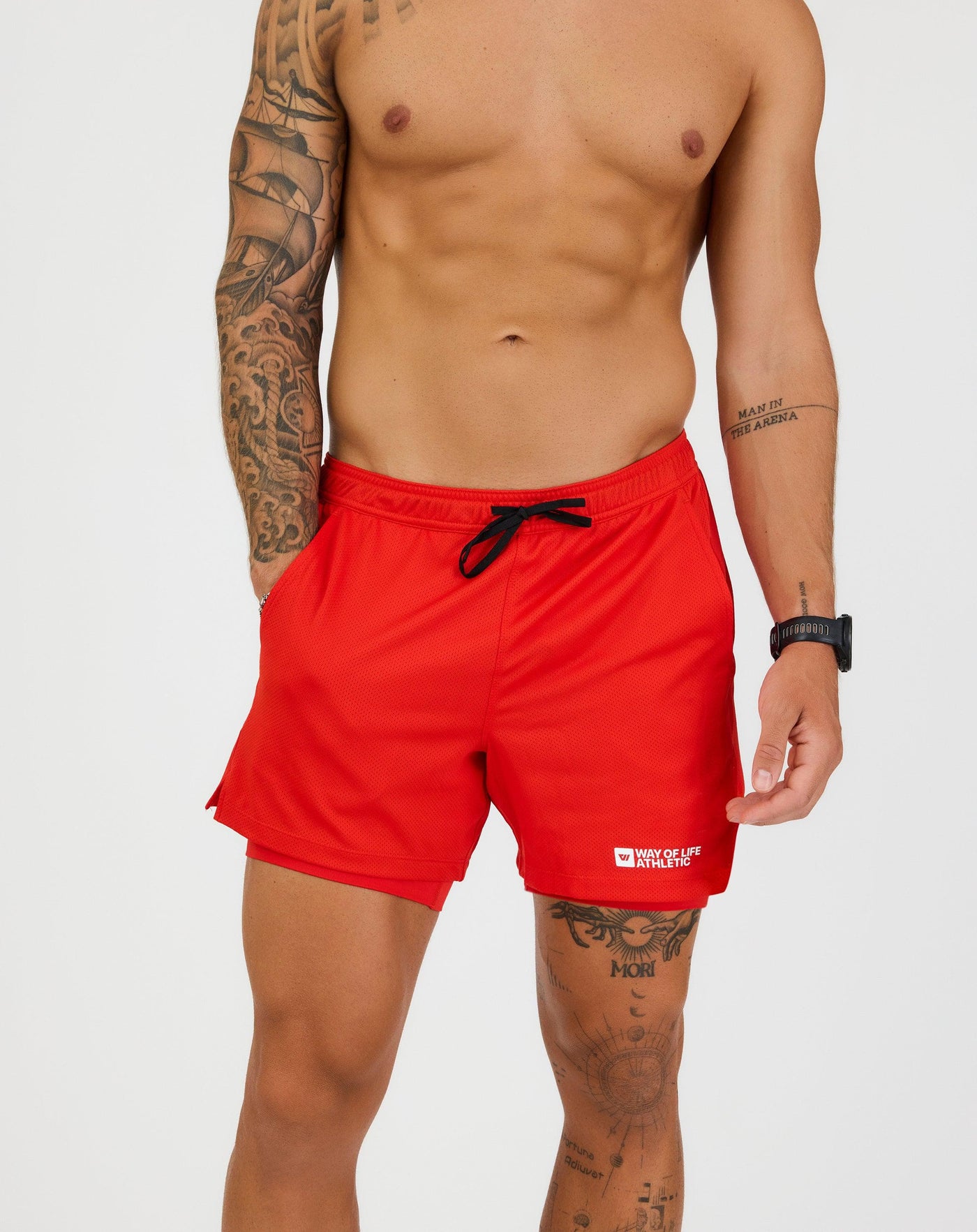 Signature Way of Life Mesh Grand 2-in-1 Short in Lava