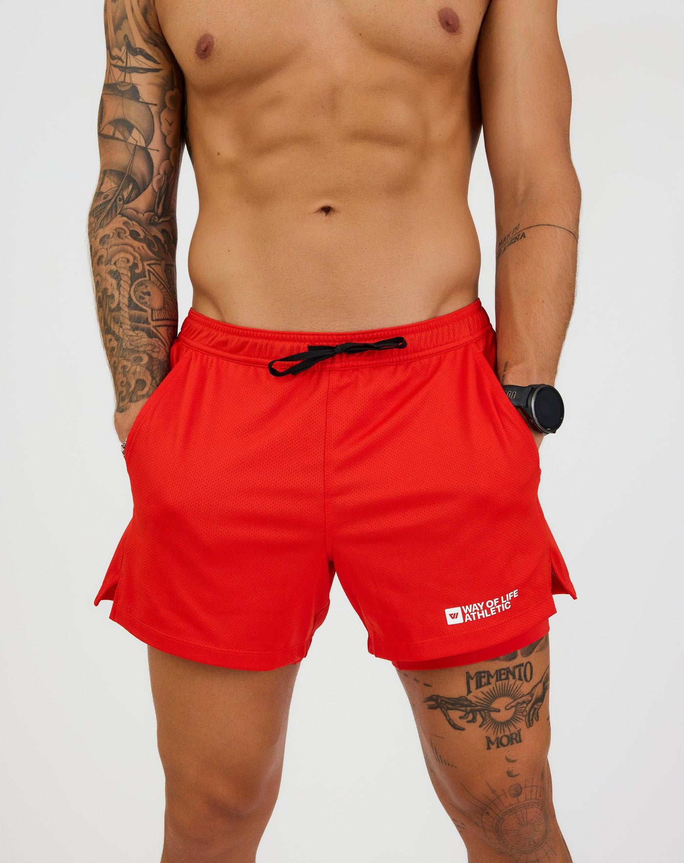 Signature Way of Life Mesh Grand 2-in-1 Short in Lava