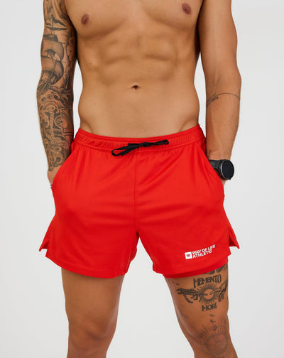 Signature Way of Life Mesh Grand 2-in-1 Short in Lava