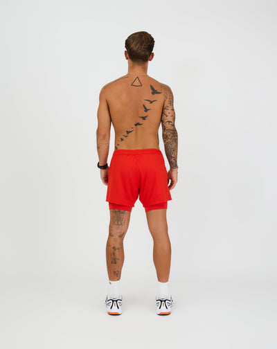 Signature Way of Life Mesh Grand 2-in-1 Short in Lava
