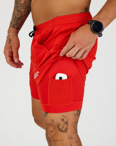 Signature Way of Life Mesh Grand 2-in-1 Short in Lava