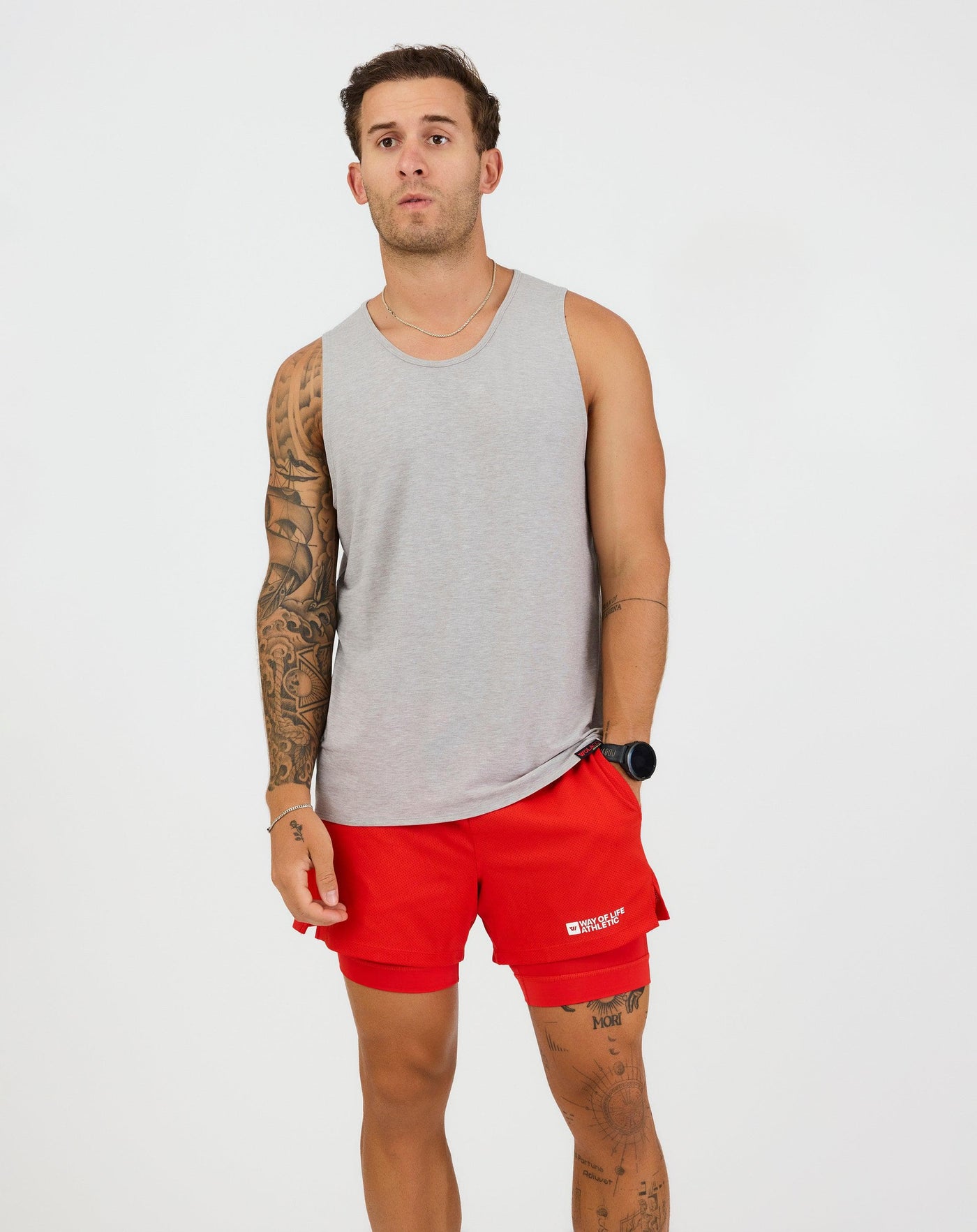 Signature Way of Life Mesh Grand 2-in-1 Short in Lava