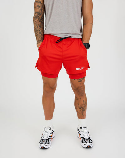 Signature Way of Life Mesh Grand 2-in-1 Short in Lava