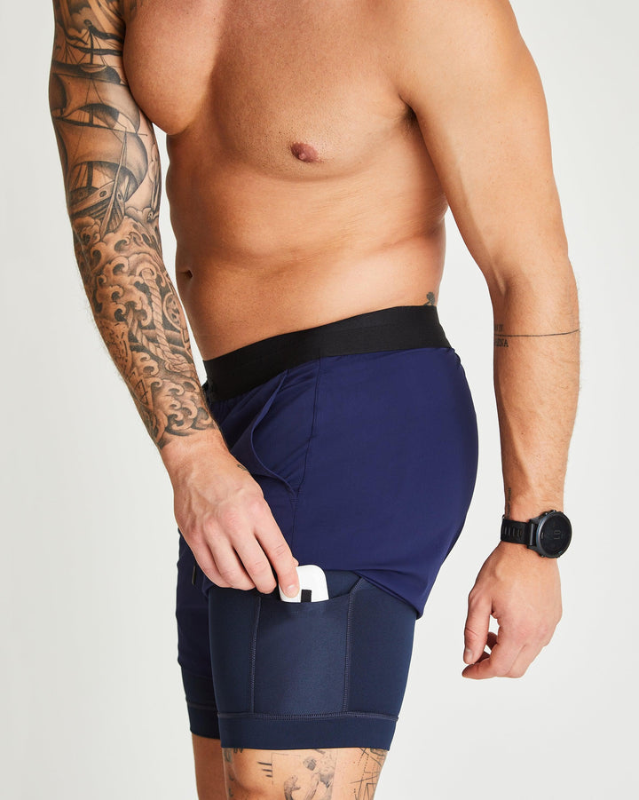 Grand 2-in-1 Short in Navy – WOLACO