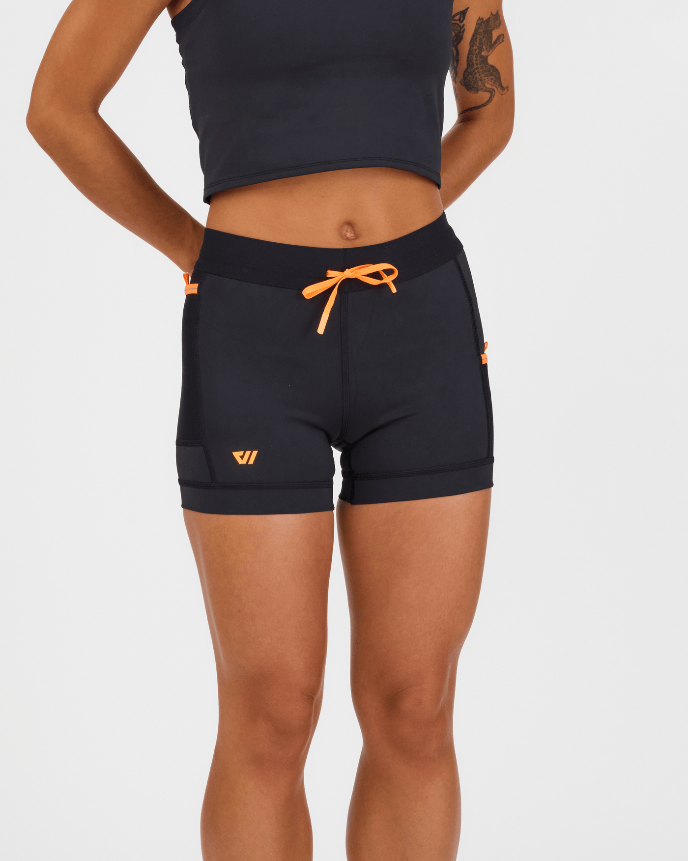 Women's Sprint Half Tight in Black w/ Torch