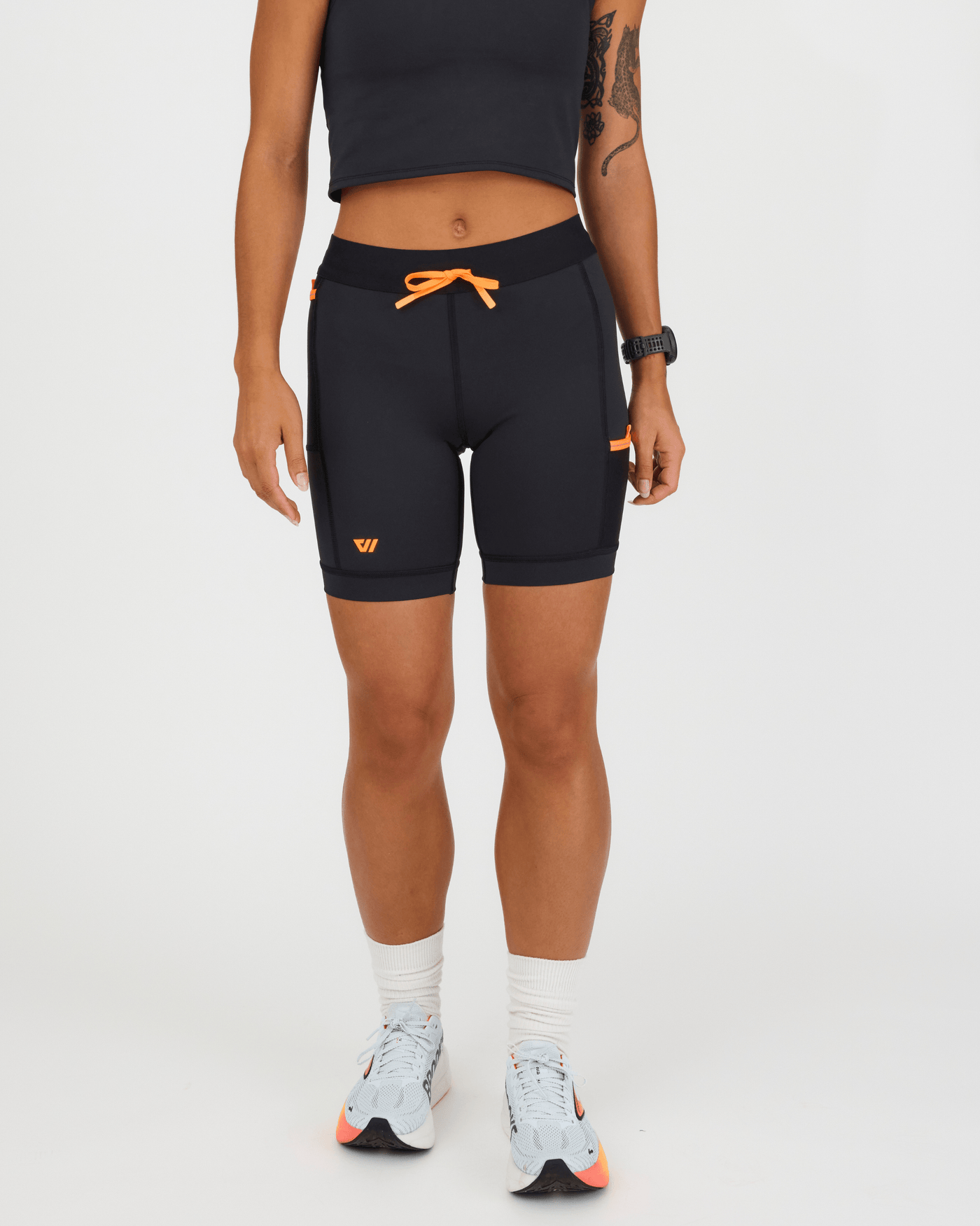 Women's Sprint Half Tight in Black w/ Torch