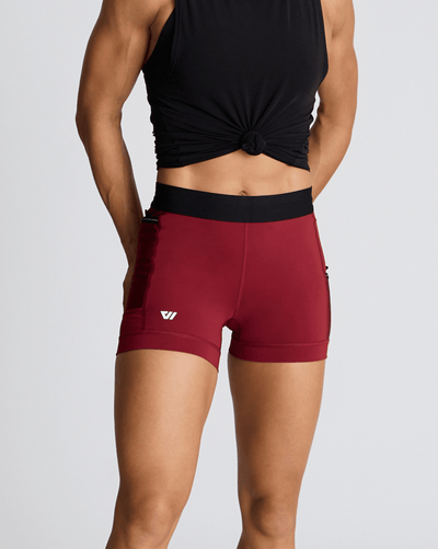 Meghan (5'8") is wearing size small 4" inseam