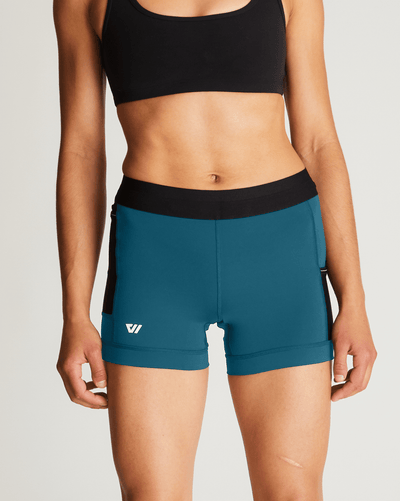Isabella (5'7") is wearing size small 4" inseam