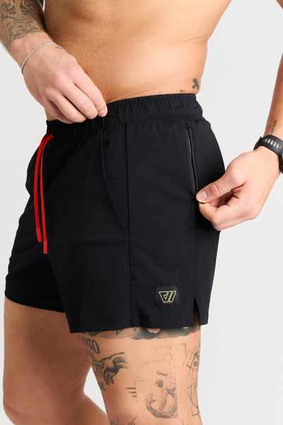 Trevor (6’) is wearing size medium 5" inseam