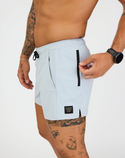 Trevor (6’) is wearing size medium 5" inseam.