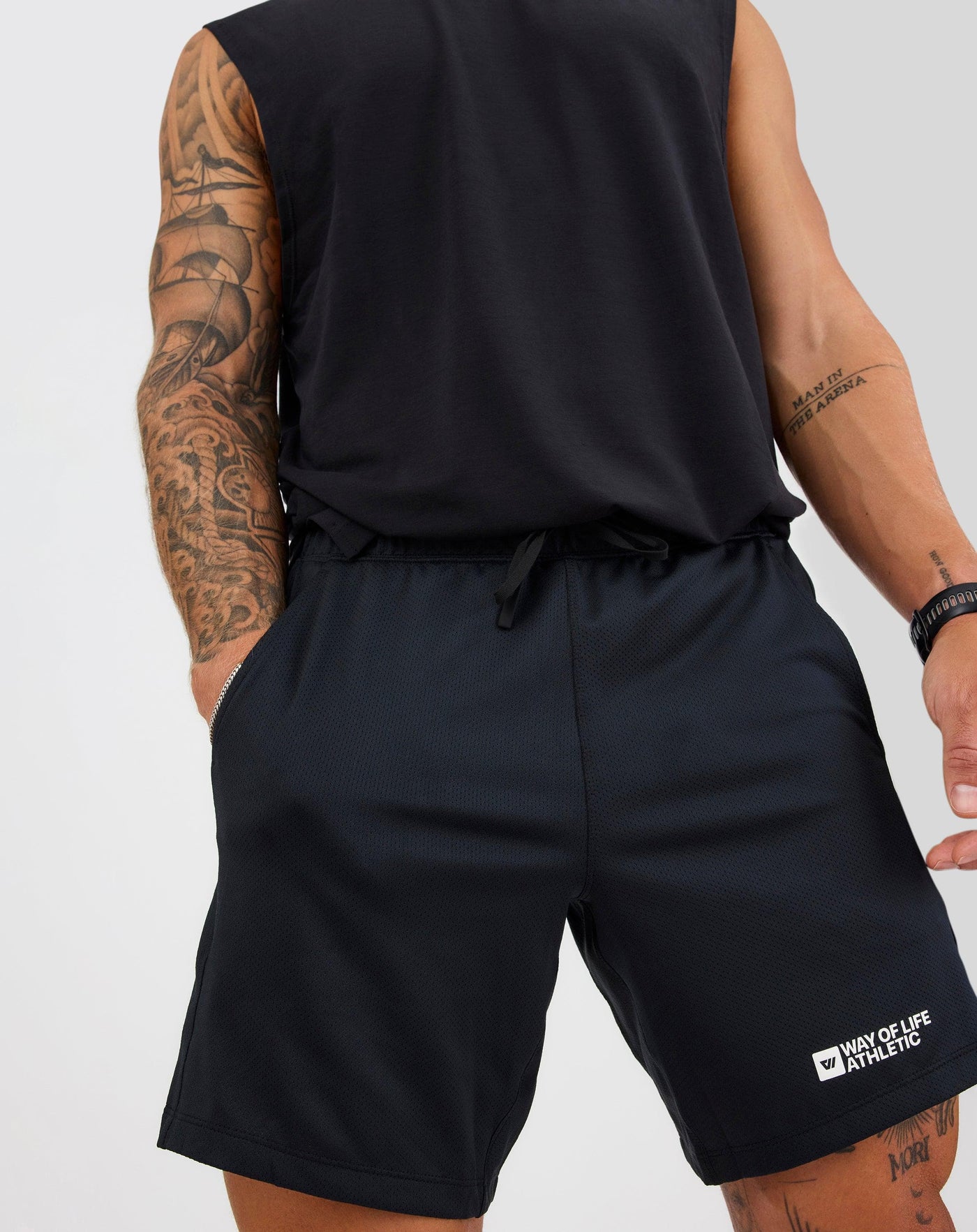 Signature Way of Life Mesh Warren Short in Black