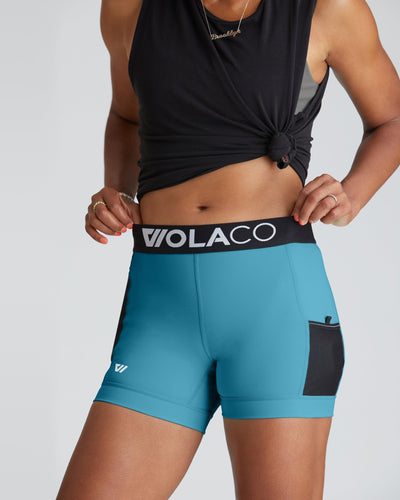 Traci (5'8") is wearing size small 4" inseam