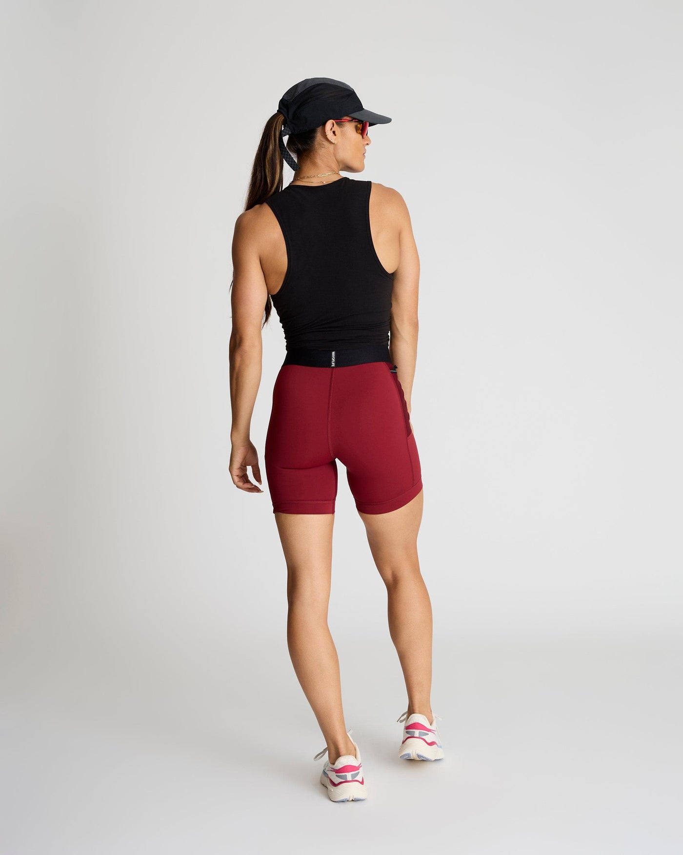 Meghan (5'8") is wearing size small 7" inseam