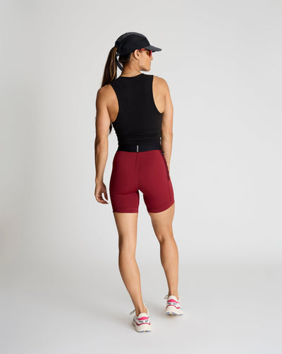 Meghan (5'8") is wearing size small 7" inseam