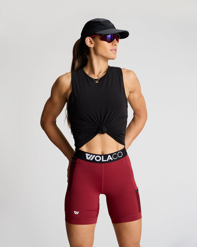 Meghan (5'8") is wearing size small 7" inseam