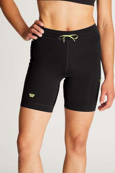 Women's Distance Half Tight in Black w/ Lightning Bolt