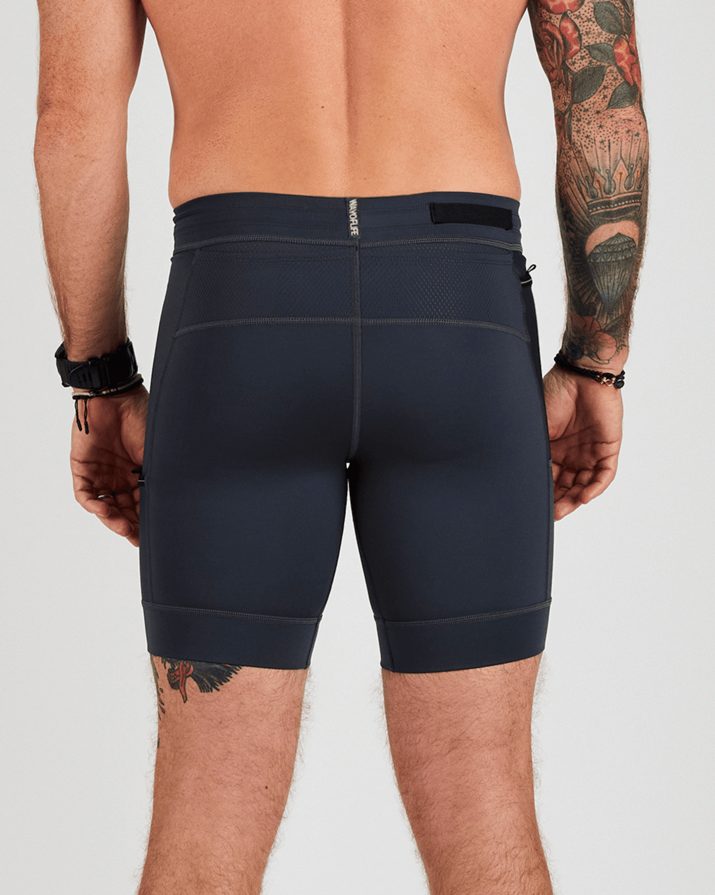 Conor (5’11") is wearing size medium 8" inseam