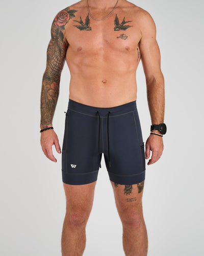 Conor (5’11") is wearing size medium 6" inseam