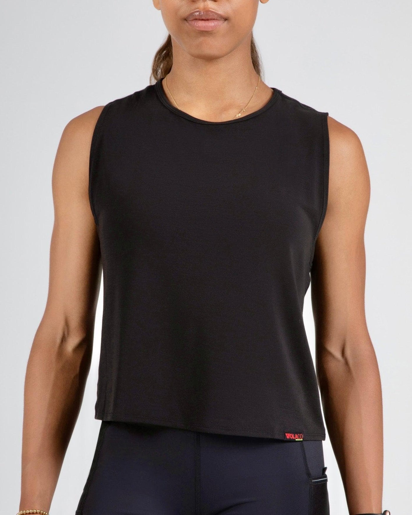 Model is wearing size small