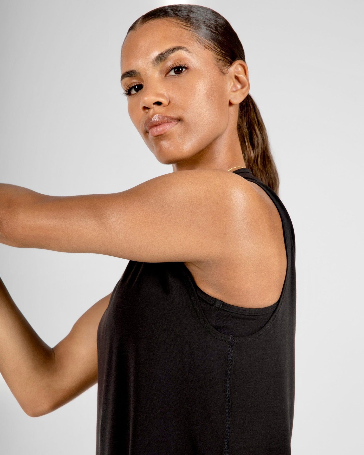 Model is wearing size small