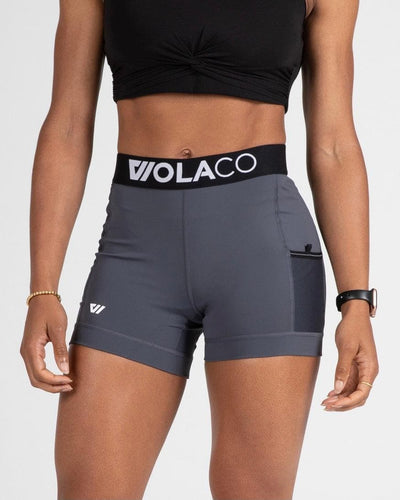 Model is wearing size small 4" inseam
