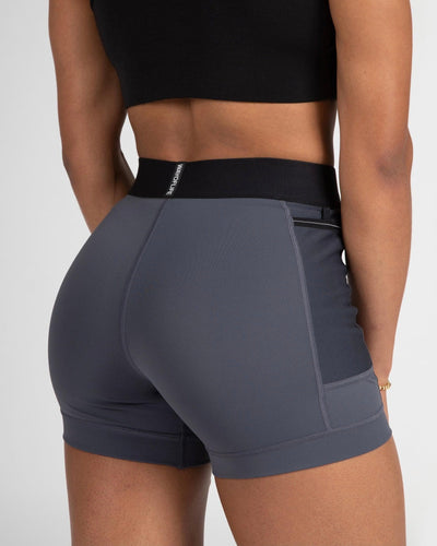 Model is wearing size small 4" inseam