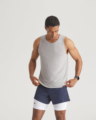 Clinton Tank in Stone Grey