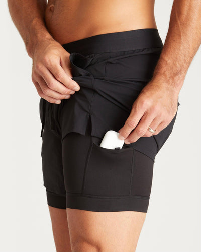 Nathaniel (6'1") is wearing size medium 7" inseam
