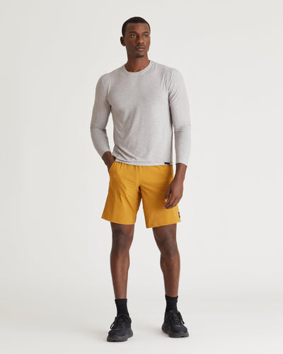 Mikael (6’3") is wearing size medium 10" inseam