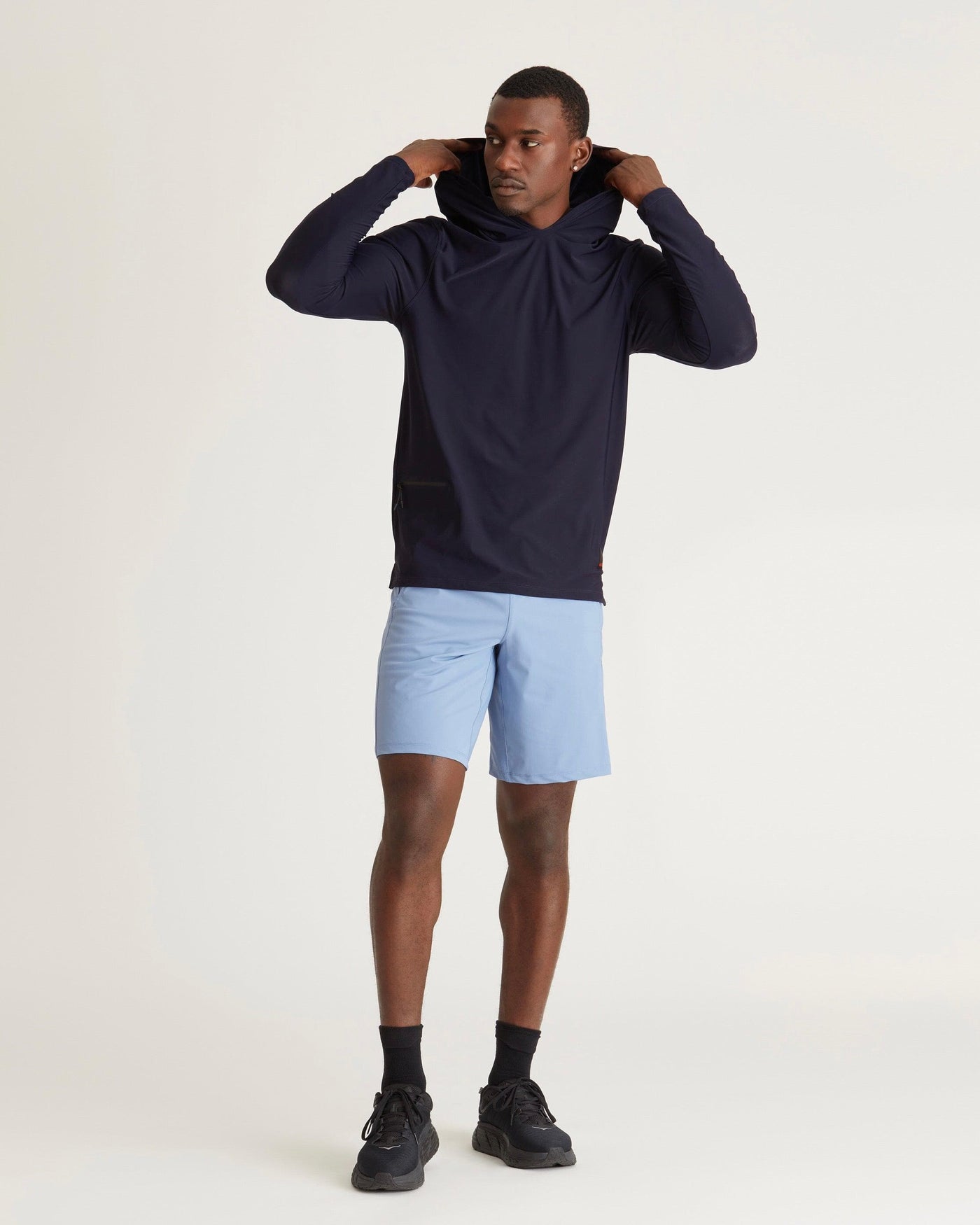 Mikael (6’3") is wearing size medium 10" inseam