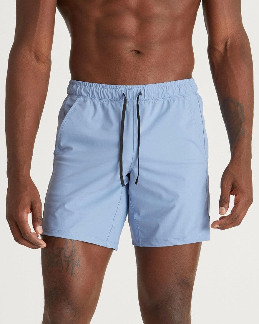 Mikael (6’3") is wearing size medium 7" inseam