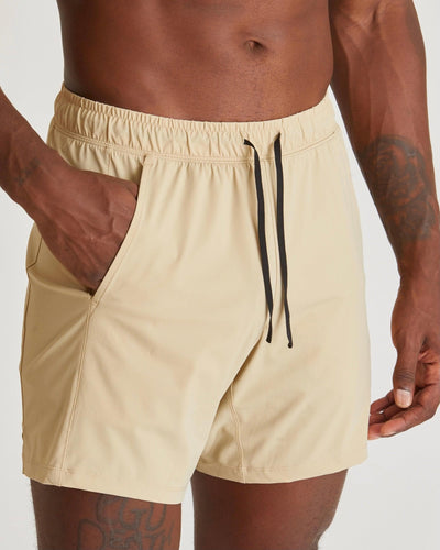 Mikael (6’3") is wearing size medium 7" inseam