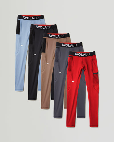 Fulton Legging 5-Pack (Brownstone and Stride and Black and Lava and Hudson Grey)